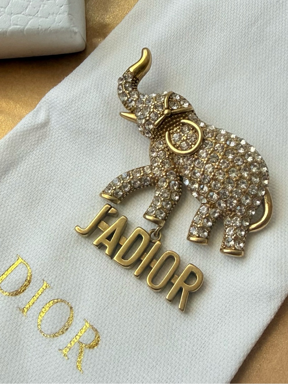 Dior Elephant J'Adior Brooch New in Box and Gift bag No Tag
